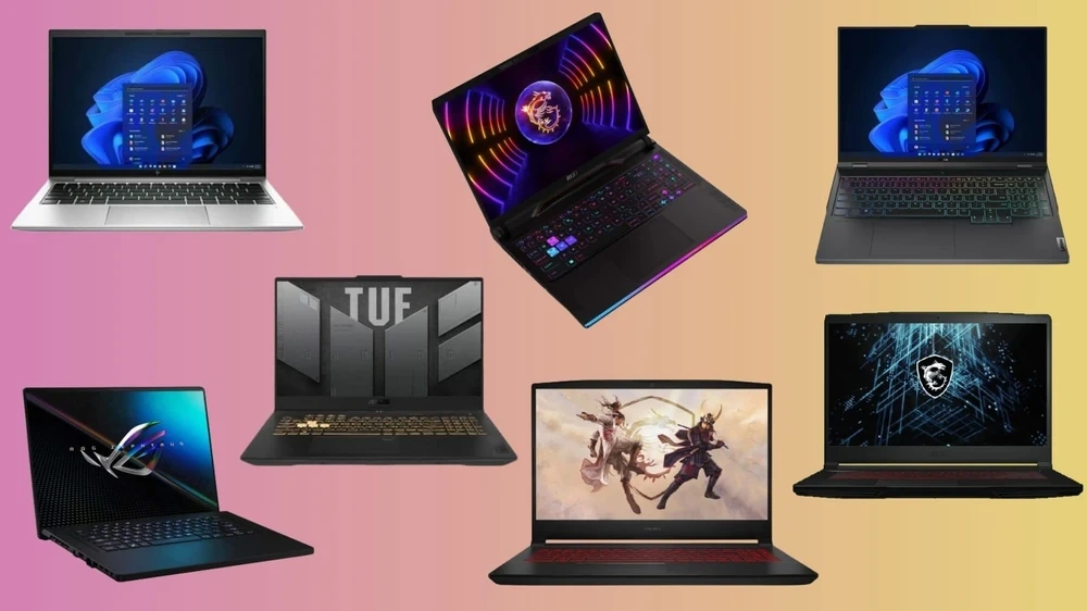 Lenovo, ASUS, HP, and MSI laptops