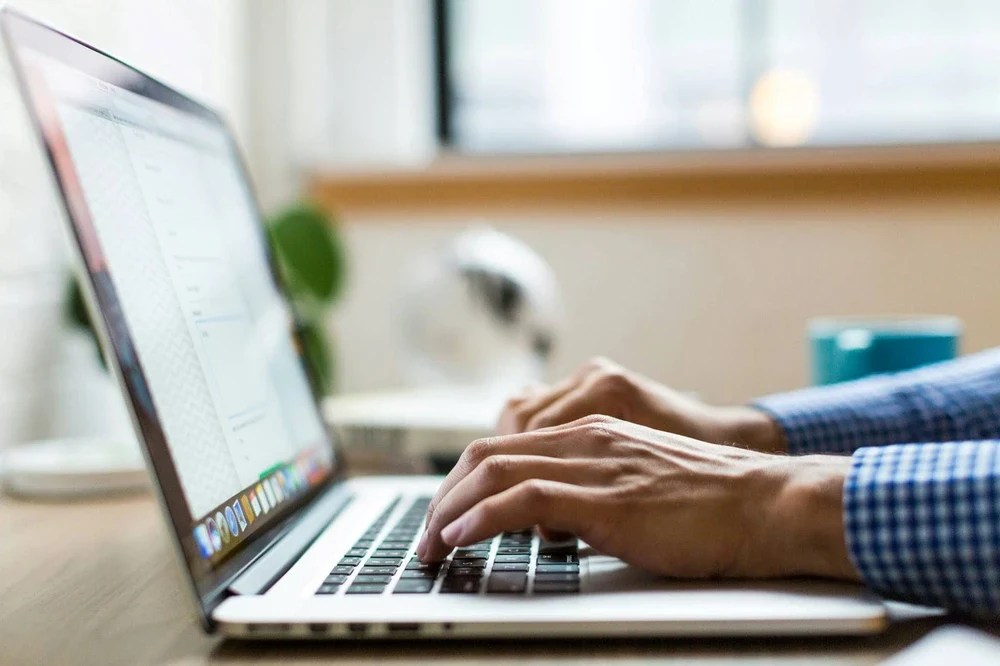 Person Using a Laptop