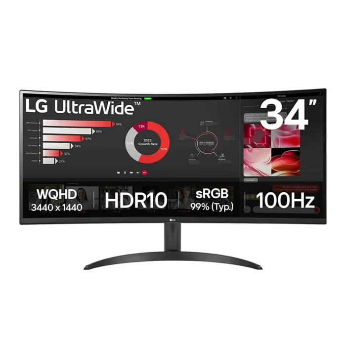 34" LG UltraWide 34WR50QK Desktop Monitor - 34WR50QK-B