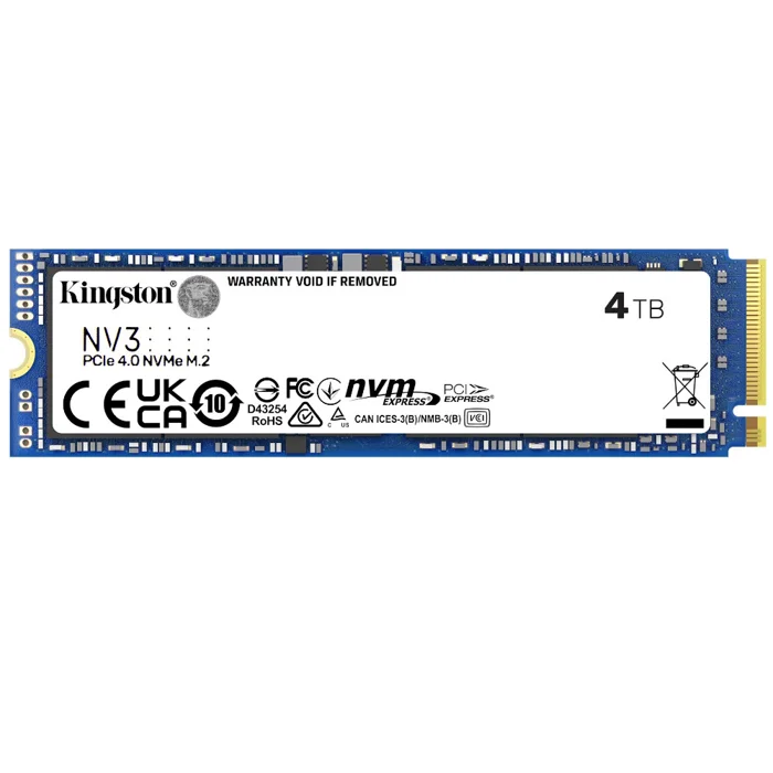 4TB Kingston SN3VS Gen4 M.2 NVMe Internal Solid State Drive (SSD) - RIG-SNV3S/4000G