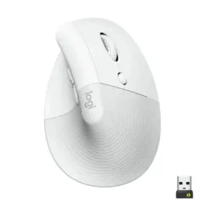 Logitech 910-006475 Lift Vertical 4000 DPI Optical Off-White Ergonomic Wireless Mouse - 910-006475