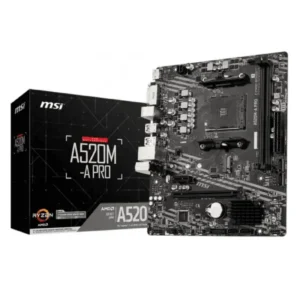 MSI A520M Pro mATX D4 Motherboard for AMD AM4 CPU - A520M-PRO