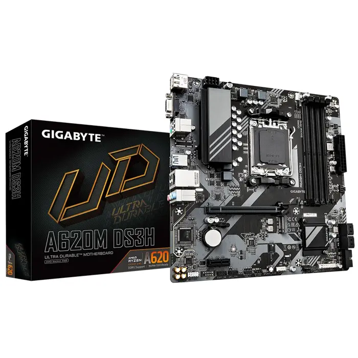 Gigbayte A620M DS3H AMD AM5 Motherboard - RIG-A620M-DS3H