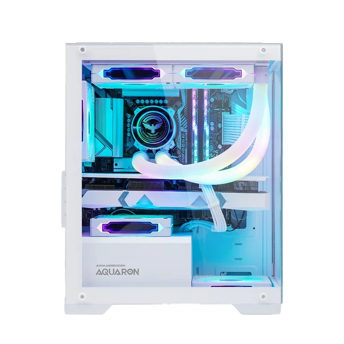 Armaggeddon Aquaron White Micro ATX Gaming Case - AQUARONWHT