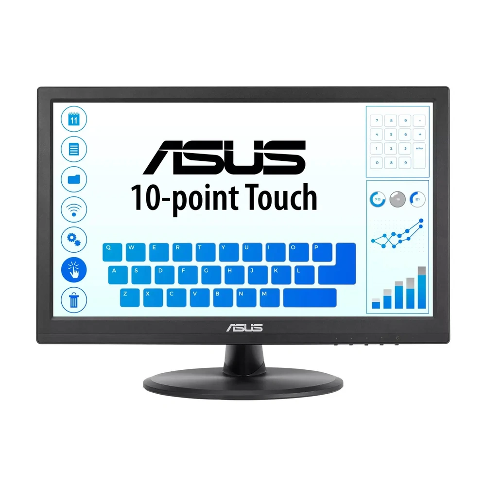 15.6" ASUS VT169HE Touch Monitor | IPS | 1920 x 1080 FHD | 60Hz | 5ms | HDMI + VGA | Touch | Tilt | VESA