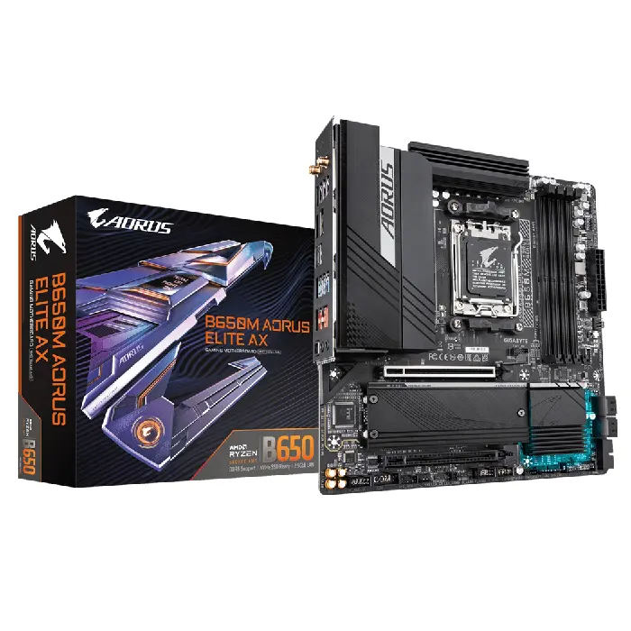 Gigabyte B650M Aorus Elite AX AMD AM5 Motherboard - RIG-B650M AORUS ELITE AX