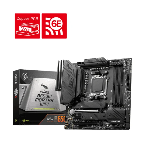 MSI MAG B650M Mortar WiFi Motherboard - RIG-B650M MORTAR WIFI