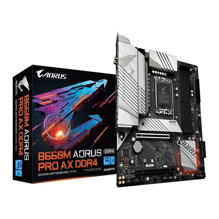 Gigabyte B660M Aorus Pro AX Wi-Fi DDR4 m-ATX Motherboard - RIG-B660M AORUS PRO AX DDR4