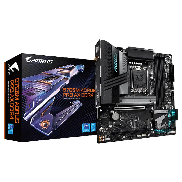 Gigbayte B760M AORUS PRO DDR4 WiFi LGA 1700 Motherboard - RIG-B760M AORUS PRO D4 AX