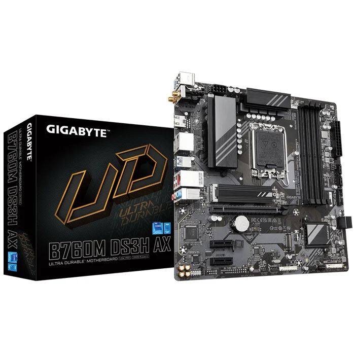 Gigabyte B760M DS3H AX LGA 1700 Motherboard - RIG-B760M DS3H AX