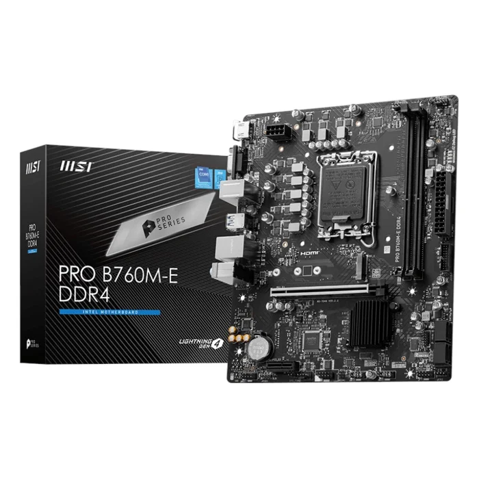 MSI PRO B760M E DDR4 LGA 1700 Motherboard - RIG-B760M-E DDR4