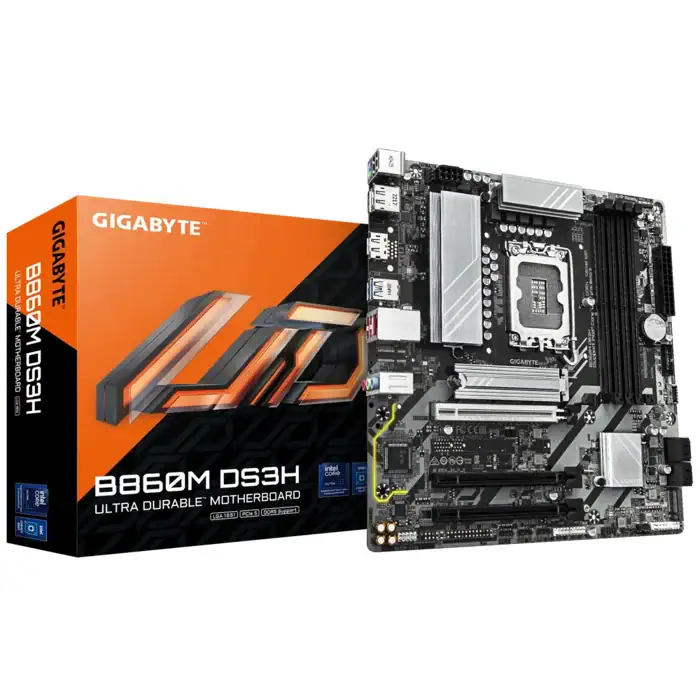Gigabyte B860M DS3H m-ATX Motherboard For Intel LGA 1851 CPU - B860M DS3H