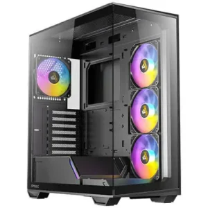Antec C3 ARGB BLACK Clear Tempered Glass Steel ATX Mid-Tower Desktop Chassis - C3 ARGB B