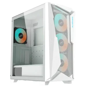 Gigabyte C301 White Tempered Glass ATX Gaming Case - C301GW