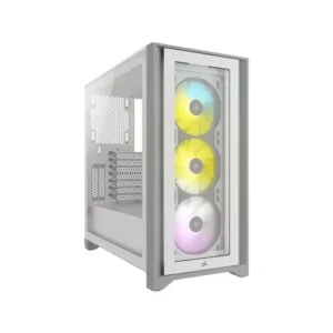 Corsair iCUE 4000X RGB CC-9011205-WW White Steel / Plastic / Tempered Glass ATX Mid Tower Computer Case - CC-9011205-WW