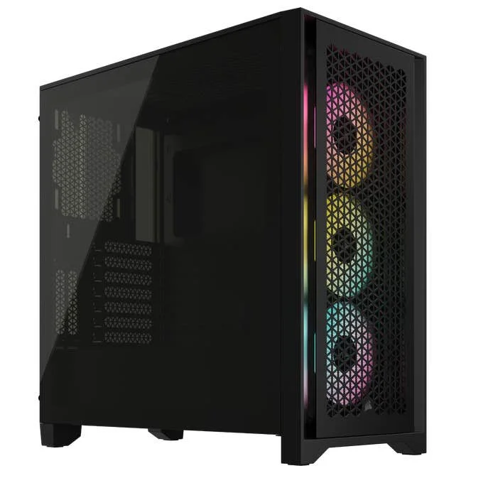 Corsair 4000D Airflow RGB Tempered Glass Mid Tower PC Case Black - CC-9011240-WW