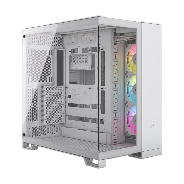 Corsair CC-9011270-WW iCUE 6500X RGB Tempered Glass White Steel ATX Mid-Tower Desktop Chassis - RIG-CC-9011270-WW