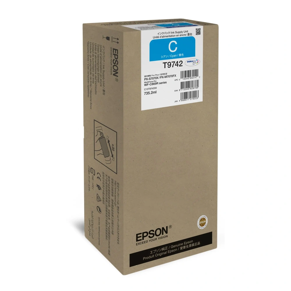 Epson C13T97420N WorkForce Pro WF-C869R Cyan XXL Ink Supply Unit
