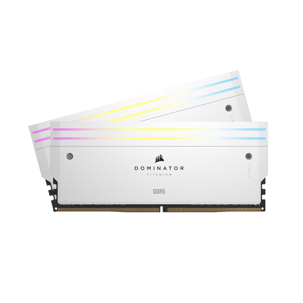 48GB(2x24GB) DDR5 7200MHz Corsair Dominator Titanium Gaming Memory - White 48GBDDR57200CK