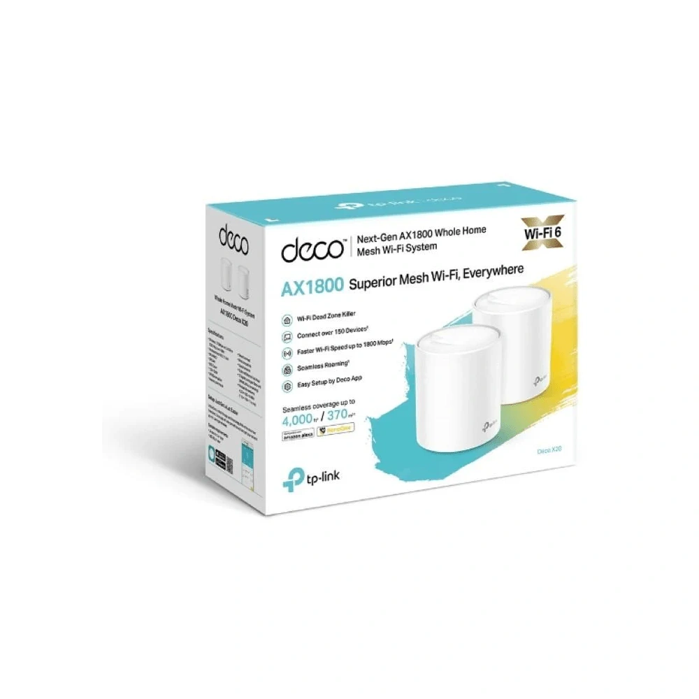 TP-Link Deco X20 2-Pack Mesh Wi-Fi 6 System