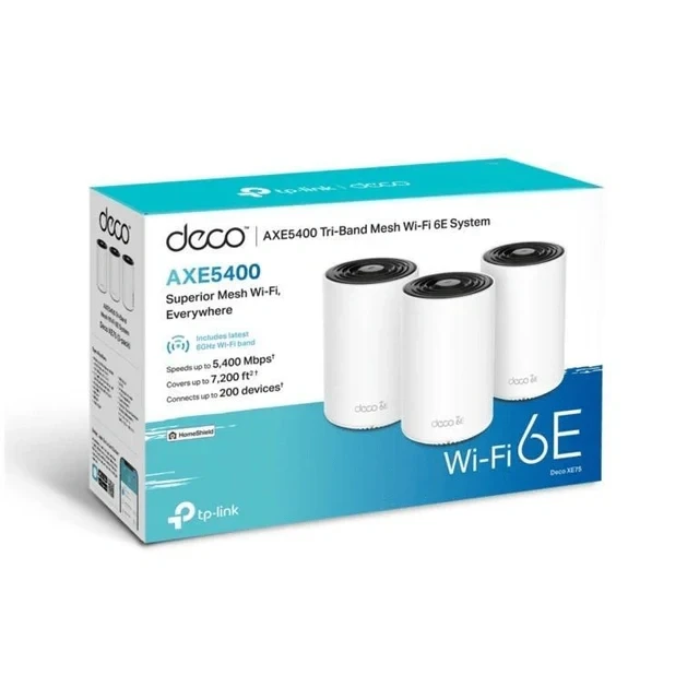 TP-Link Deco XE75 (3-pack) AXE5400 Tri-Band Whole Home Mesh Wi-Fi 6E System