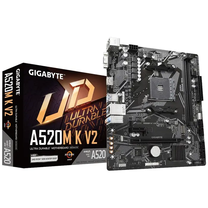 Gigabyte A520M K V2 Motherboard For AMD AM4 CPU - RIG-GA-A520M-K V2