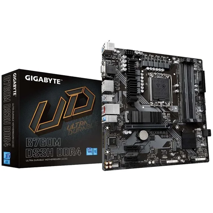 Gigabyte B760M DS3H DDR4 m-ATX Motherboard - RIG-GA-B760M-DS3H-DDR4