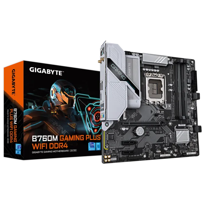 Gigabyte B760M GAMING PLUS WiFi DDR4 Motherboard For Intel LGA 1700 CPU