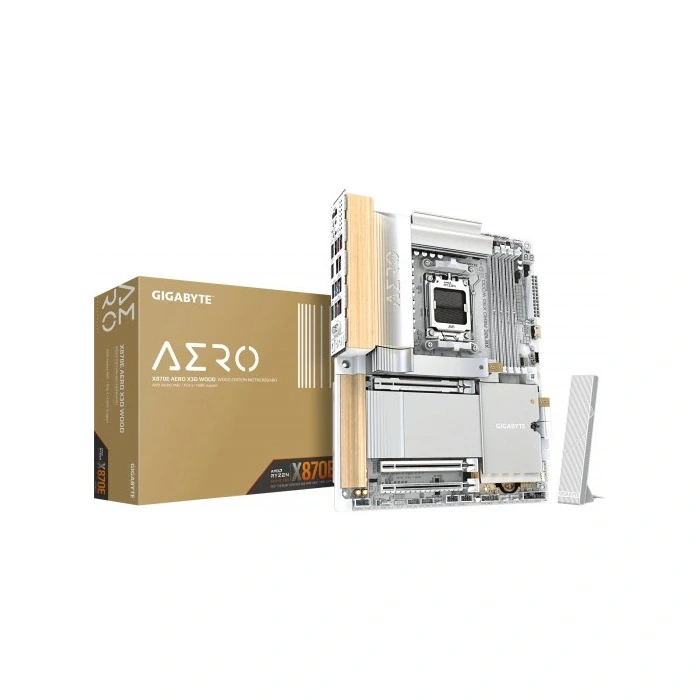 Gigabyte X870E AERO X3D WOOD WIFI 7 AMD X870E AM5 ATX Motherboard