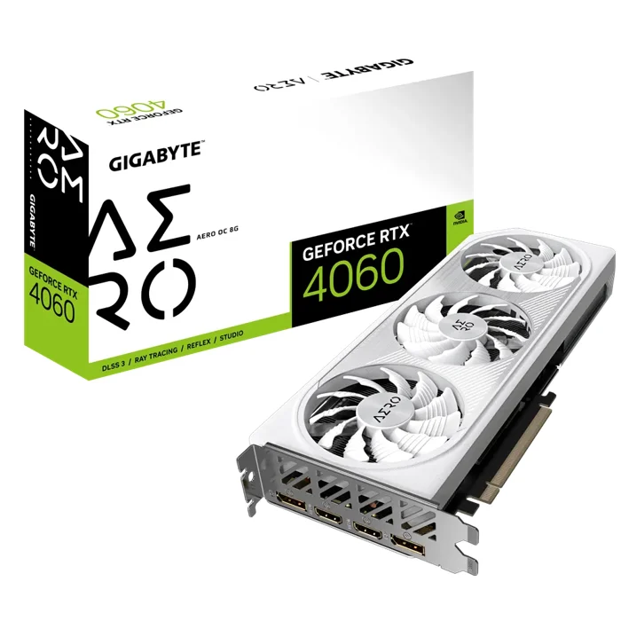 Gigabyte GeForce RTX 4060 AERO OC 8GB Graphics Card - GV-N4060AERO OC-8GD