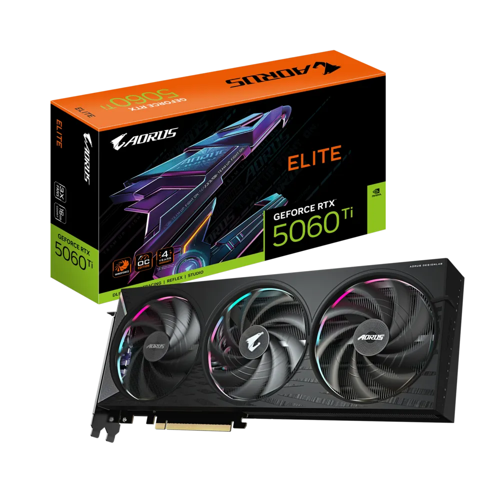 Gigabyte GeForce RTX 5060 Ti AORUS ELITE 16GB GV-N506TAORUS E-16GD