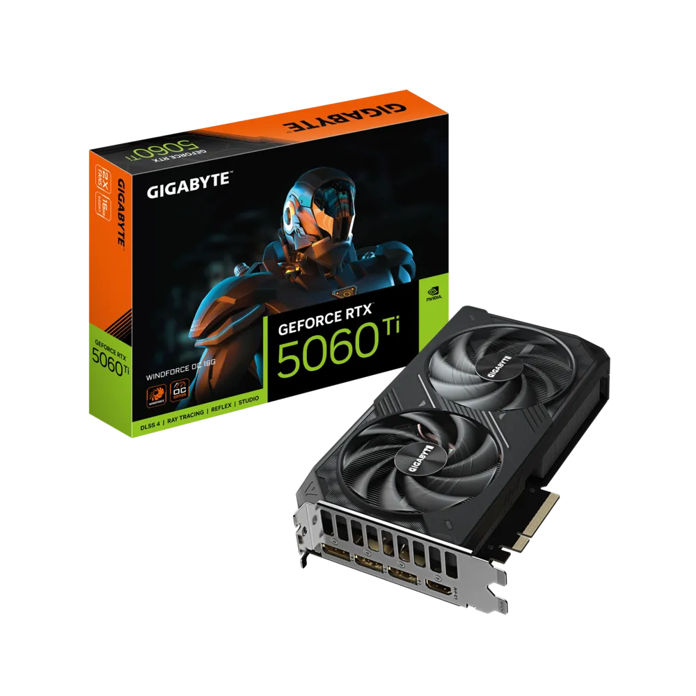 Gigabyte GeForce RTX 5060 Ti WINDFORCE OC 16GB GV-N506TWF2OC-16GD