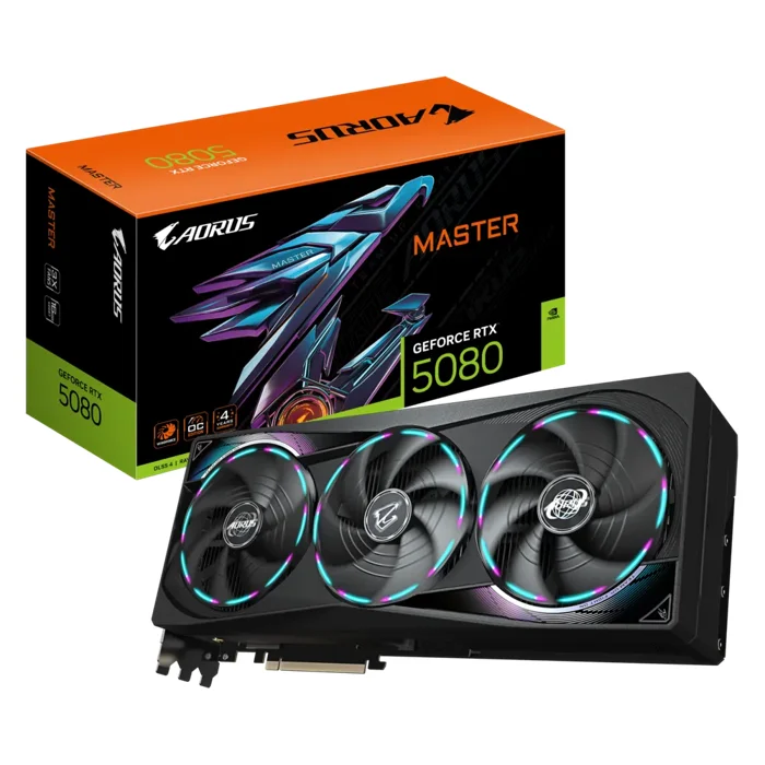 Gigabyte GeForce RTX 5080 AORUS MASTER 16GB Graphics Card - GV-N5080AORUS M-16GD