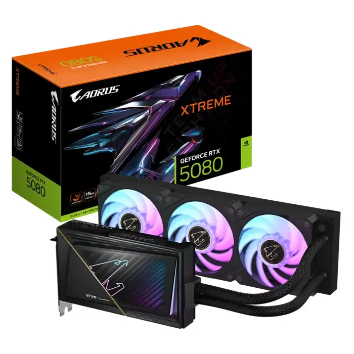Gigabyte GeForce RTX 5080 AORUS XTREME WATERFORCE 16GB Graphics Card - GV-N5080AORUSX W-16GD