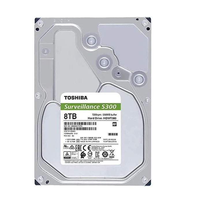 8TB Toshiba S300 7200rpm Internal Surveillance HDD - HDET02LZSA51F