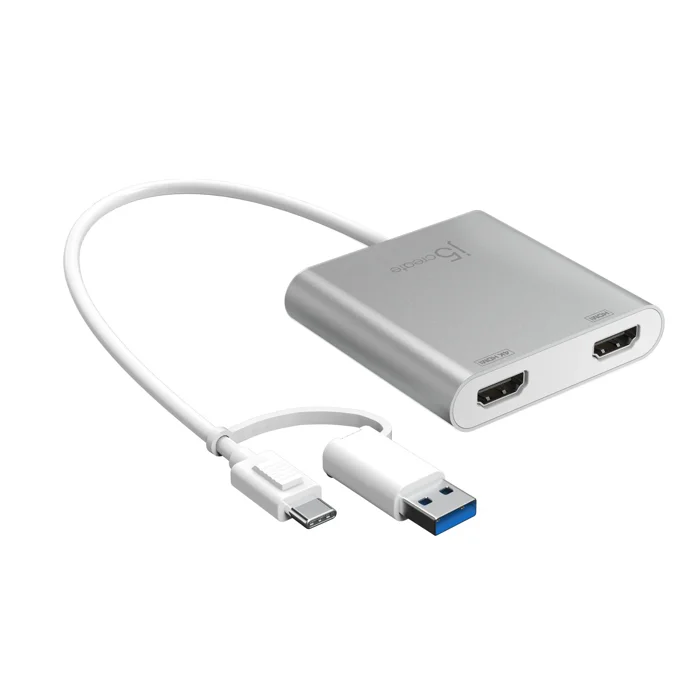 J5create JCA365 type-A/C to 2x HDMi Adapter - JCA365