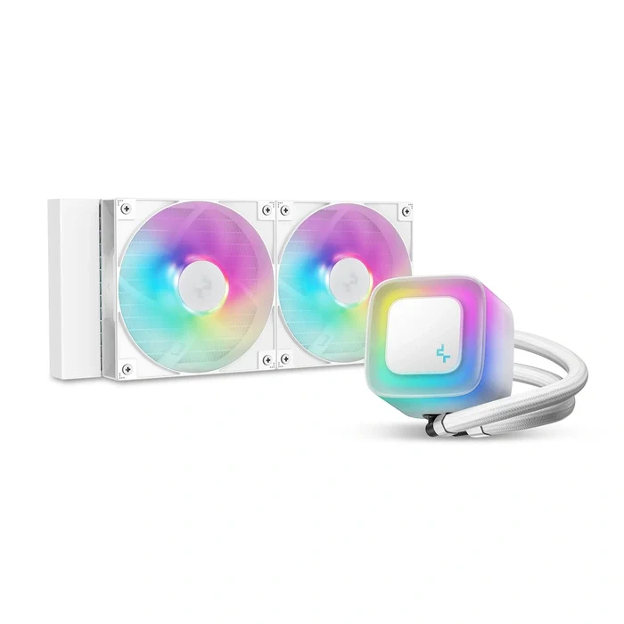 DeepCool LE240 V2 240mm ARGB AIO CPU Liquid Cooler - White