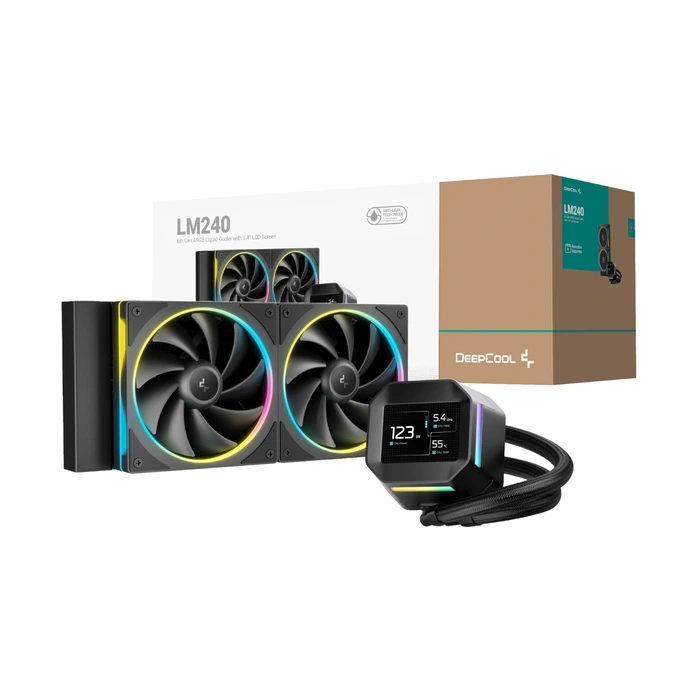 DeepCool LM240 ARGB 240mm AiO CPU Liquid Cooler - Black
