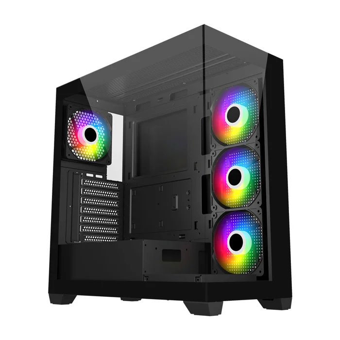 FSP M340 ARGB Tempered Glass ATX Gaming Case - RIG-M340-BA