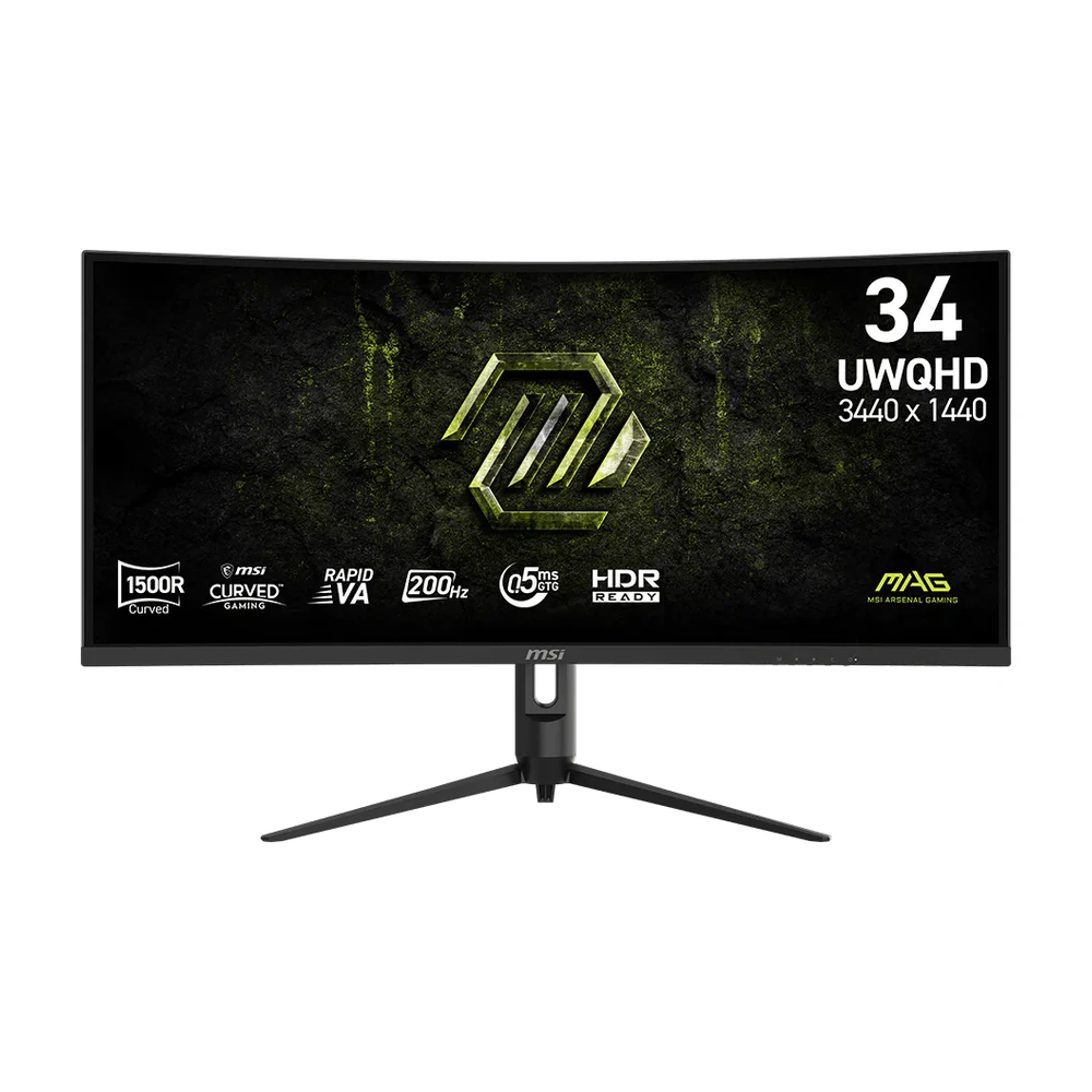 34" MSI MAG 342CQRF E20 Curved Gaming Monitor | VA | 3440 x 1440 UW-QHD | 200Hz | 0.5ms