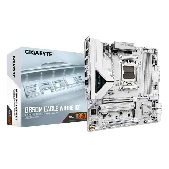 Gigabyte B850M Eagle WiFi Motherboard For AMD AM5 CPU - White