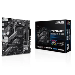 Asus Prime B550M-K ARGB mATX D4 Motherboard for AMD AM4 CPU - PRIME B550M-K ARGB