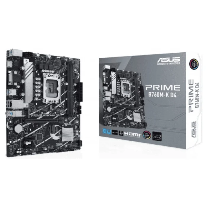 Asus Prime B760M-K mATX D5 LGA 1700 Motherboard - RIG-PRIME B760M-K