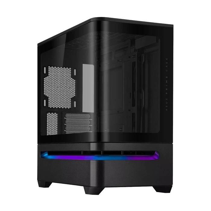 Asus Prime AP202 Curved Tempered Glass Micro-ATX Chassis  Black