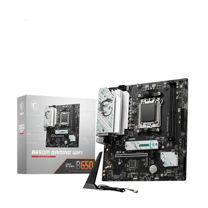 MSI B650M GAMING WIFI AMD B650 Ryzen Socket AM5 mATX Desktop Motherboard - RIG-B650M GAMING WIFI