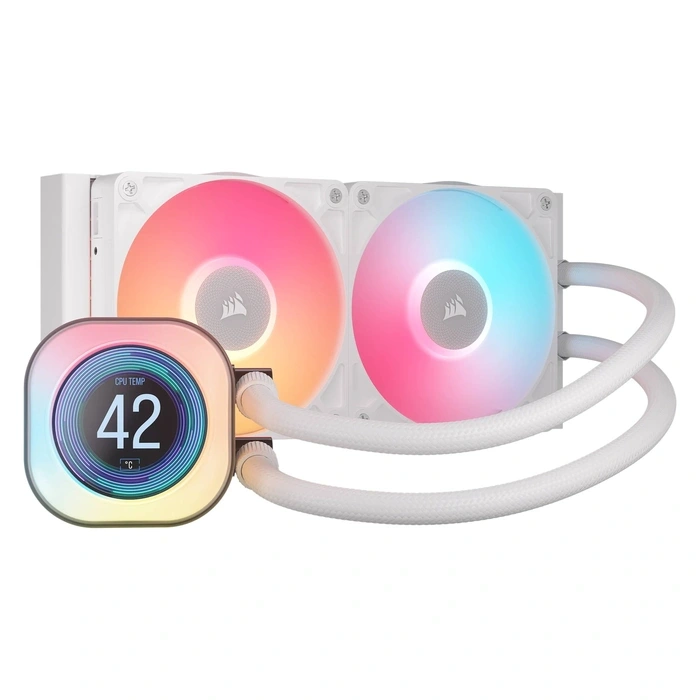 Corsair iCUE Link Titan 240RX LCD AIO Liquid CPU Cooler - White - Build product