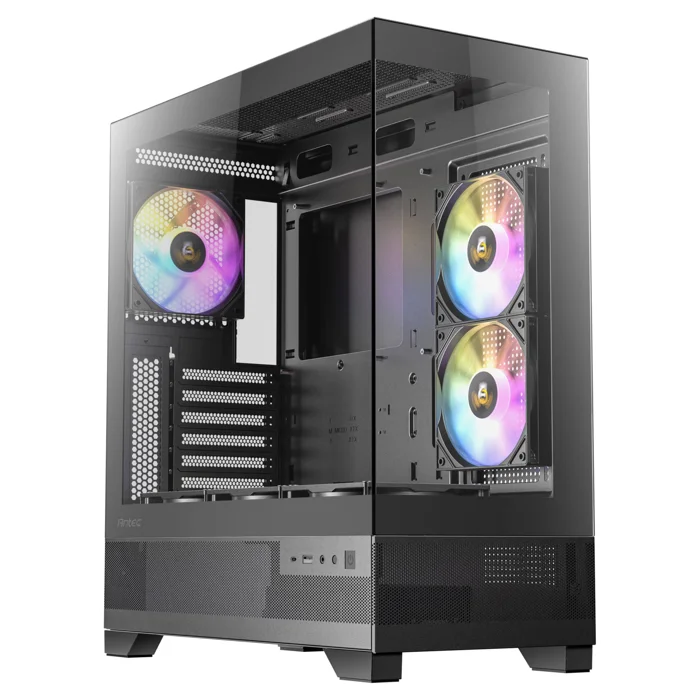 Antec CX700 RGB ELITE Clear Tempered Glass Steel Black ATX Mid-Tower Desktop Chassis - RIG-CX700 ELITE B