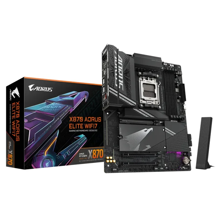 Gigabyte X870 AORUS ELITE WIFI 7 AMD X870 Ryzen Socket AM5 ATX Desktop Motherboard - RIG-GA-X870-AORUS-ELITE-WIFI7