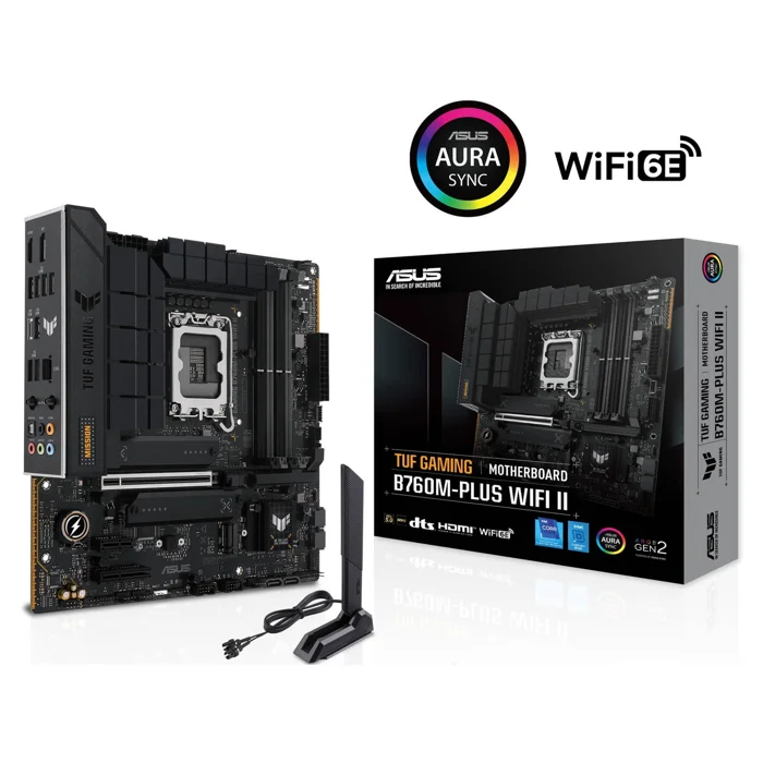 ASUS TUF GAMING B760M-PLUS WIFI II DDR5 Intel B760 LGA 1700 mATX Desktop Motherboard - RIG-GAMING B760M-PLUS WIFI II