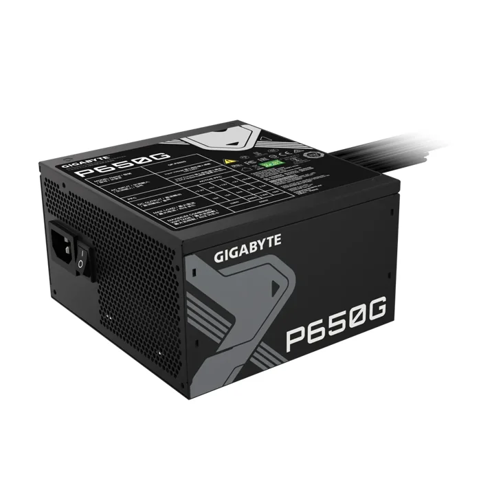 Gigabyte GP-P650G P650G 650W 80 Plus Gold Non-Modular Black Desktop Power Supply - RIG-GP-P650G